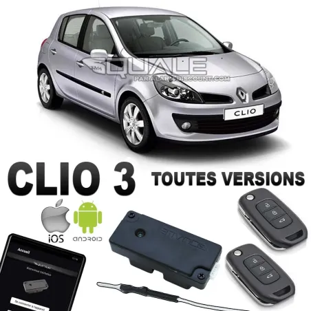 Kit Clé de désactivation + 2 Clés télécommandes pour Renault Clio 3