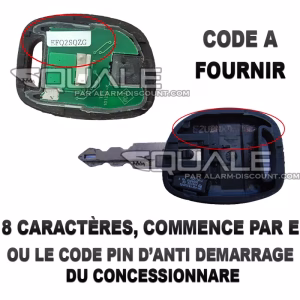 Clé de désactivation d'anti démarrage pour Opel Movano phase 1 SQUALE - 3